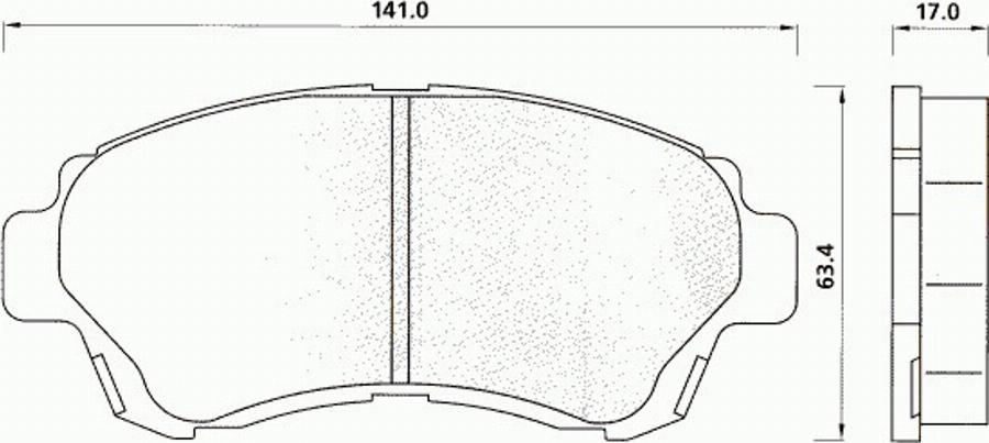 Pex 7158 - Bremžu uzliku kompl., Disku bremzes autodraugiem.lv