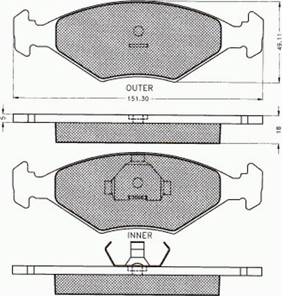 Pex 7359 - Bremžu uzliku kompl., Disku bremzes autodraugiem.lv