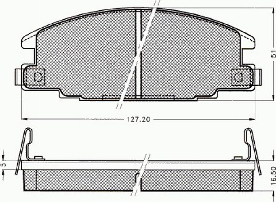 Pex 7233 - Bremžu uzliku kompl., Disku bremzes autodraugiem.lv