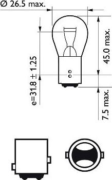 PHILIPS 12499VPB2 - Kvēlspuldze, Pagriezienu signāla lukturis autodraugiem.lv