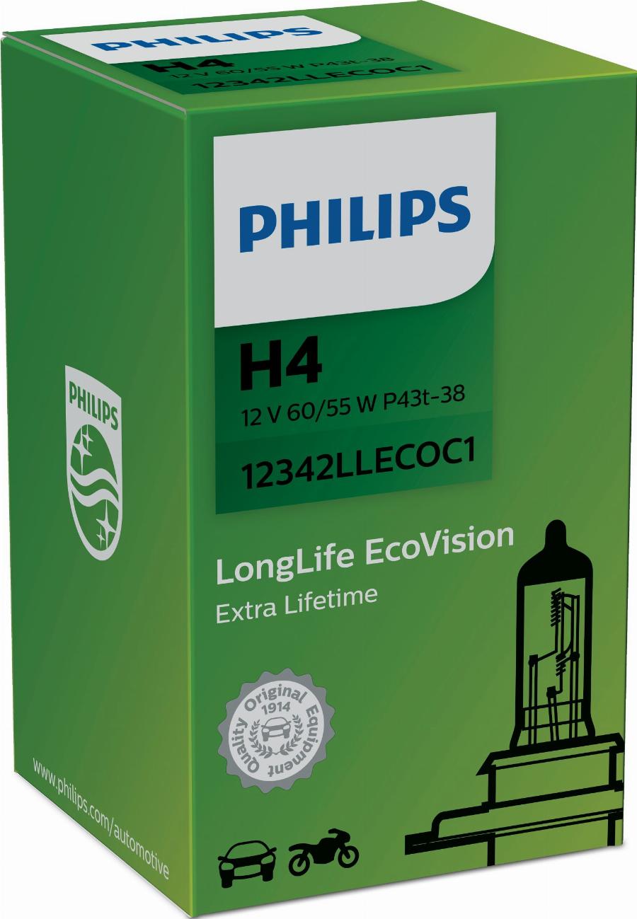 PHILIPS 12342LLECO - Kvēlspuldze, Miglas lukturis autodraugiem.lv