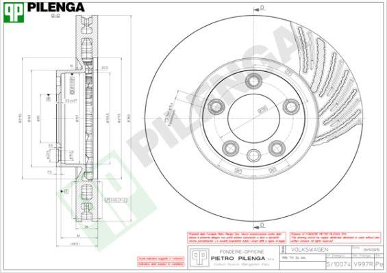 Pilenga V997R - Bremžu diski autodraugiem.lv