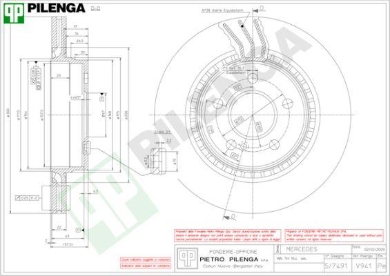 Pilenga V941 - Bremžu diski autodraugiem.lv