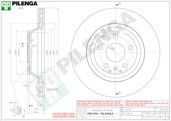 Pilenga V982 - Bremžu diski autodraugiem.lv