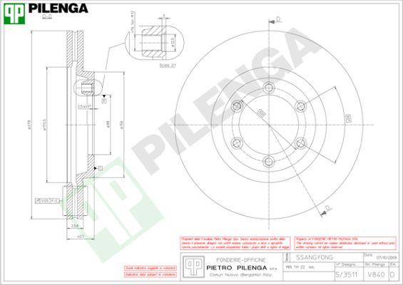 Pilenga V840 - Bremžu diski autodraugiem.lv