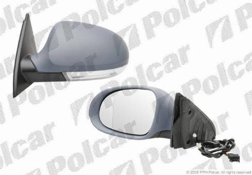 Polcar 9555514M - Ārējais atpakaļskata spogulis autodraugiem.lv