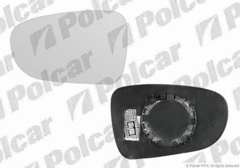 Polcar 9550544E - Spoguļstikls, Ārējais atpakaļskata spogulis autodraugiem.lv