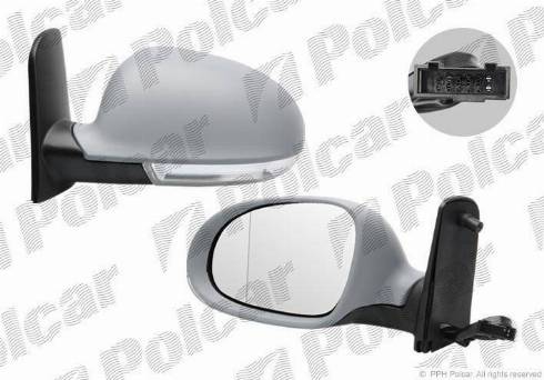Polcar 9551526M - Ārējais atpakaļskata spogulis autodraugiem.lv