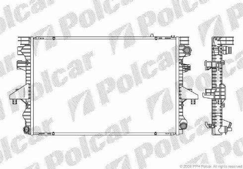 Polcar 9568082X - Radiators, Motora dzesēšanas sistēma autodraugiem.lv