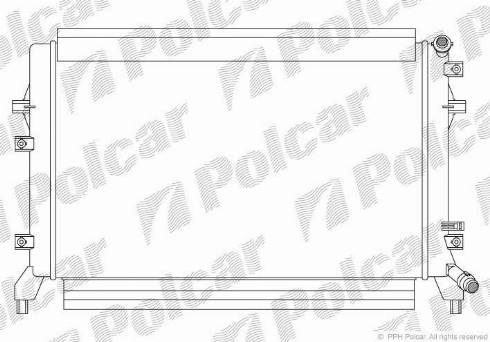 Polcar 9515081X - Radiators, Motora dzesēšanas sistēma autodraugiem.lv