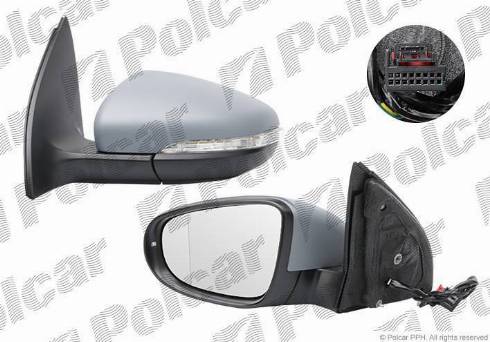 Polcar 9518526E - Ārējais atpakaļskata spogulis autodraugiem.lv
