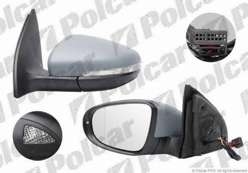 Polcar 9518517E - Ārējais atpakaļskata spogulis autodraugiem.lv