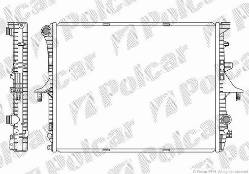 Polcar 9580081K - Radiators, Motora dzesēšanas sistēma autodraugiem.lv