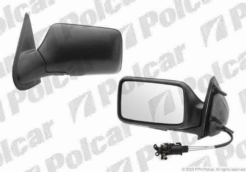 Polcar 9538521E - Spoguļstikls, Ārējais atpakaļskata spogulis autodraugiem.lv