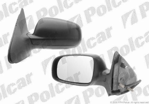 Polcar 9525514M - Spoguļstikls, Ārējais atpakaļskata spogulis autodraugiem.lv