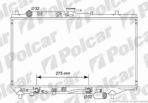 Polcar 450408-0 - Radiators, Motora dzesēšanas sistēma autodraugiem.lv