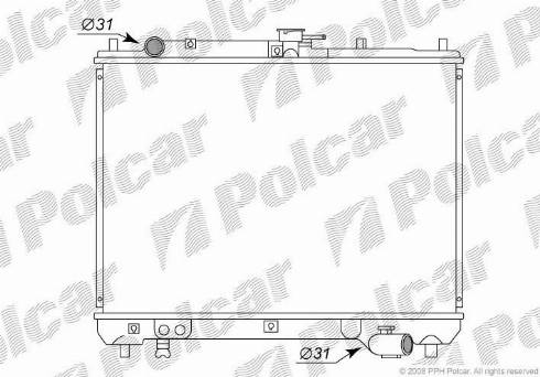 Polcar 450408-2 - Radiators, Motora dzesēšanas sistēma autodraugiem.lv