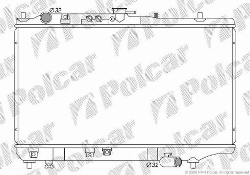 Polcar 450408 - Radiators, Motora dzesēšanas sistēma autodraugiem.lv