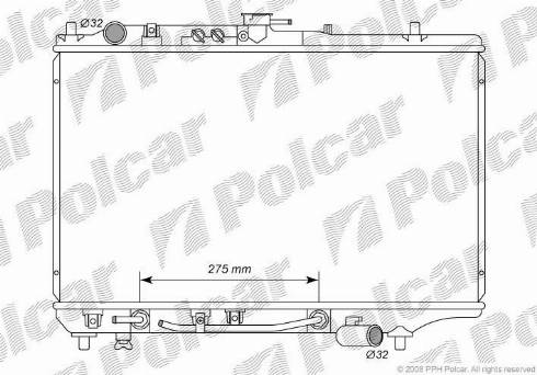 Polcar 450508-3 - Radiators, Motora dzesēšanas sistēma autodraugiem.lv