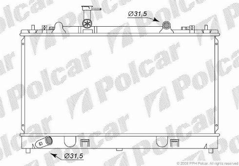 Polcar 4519085K - Radiators, Motora dzesēšanas sistēma autodraugiem.lv