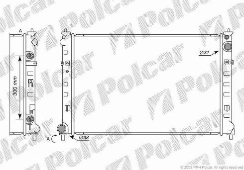 Polcar 4579082K - Radiators, Motora dzesēšanas sistēma autodraugiem.lv