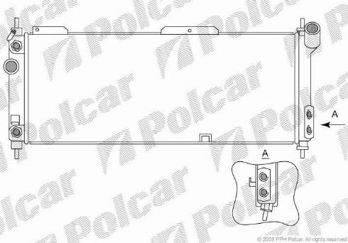 Polcar 5555086X - Radiators, Motora dzesēšanas sistēma autodraugiem.lv