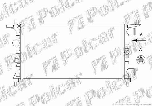 Polcar 5555082X - Radiators, Motora dzesēšanas sistēma autodraugiem.lv