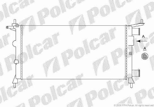 Polcar 555508-2 - Radiators, Motora dzesēšanas sistēma autodraugiem.lv