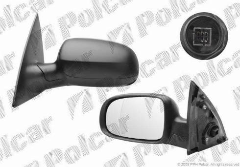 Polcar 5556515M - Ārējais atpakaļskata spogulis autodraugiem.lv