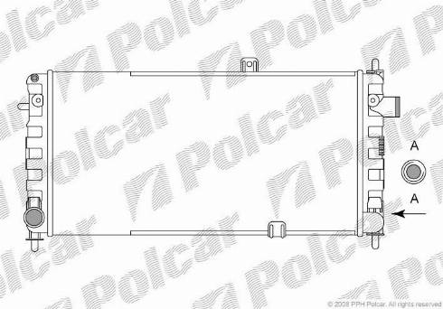 Polcar 555108-2 - Radiators, Motora dzesēšanas sistēma autodraugiem.lv