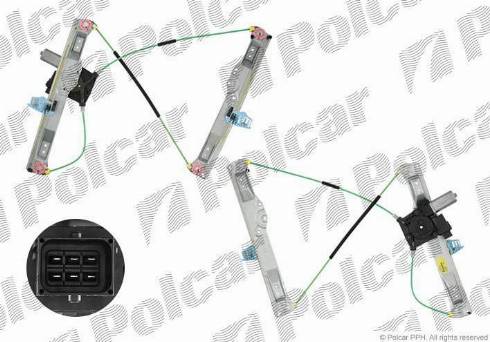 Polcar 5558PSE1 - Stikla pacelšanas mehānisms autodraugiem.lv