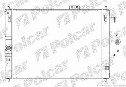 Polcar 550408-4 - Radiators, Motora dzesēšanas sistēma autodraugiem.lv