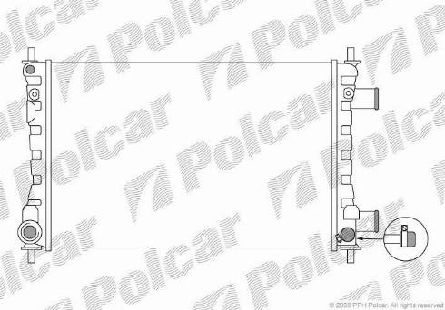 Polcar 550408-1 - Radiators, Motora dzesēšanas sistēma autodraugiem.lv