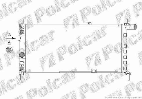 Polcar 550508-9 - Radiators, Motora dzesēšanas sistēma autodraugiem.lv