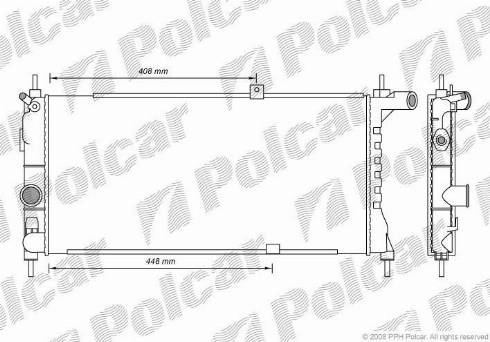 Polcar 550508-4 - Radiators, Motora dzesēšanas sistēma autodraugiem.lv