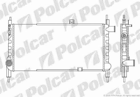 Polcar 550508-1 - Radiators, Motora dzesēšanas sistēma autodraugiem.lv