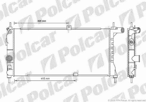 Polcar 550508-3 - Radiators, Motora dzesēšanas sistēma autodraugiem.lv