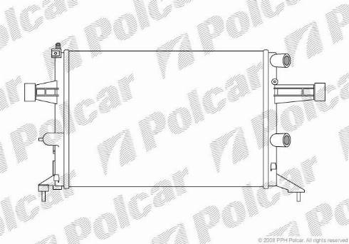 Polcar 550808-9 - Radiators, Motora dzesēšanas sistēma autodraugiem.lv