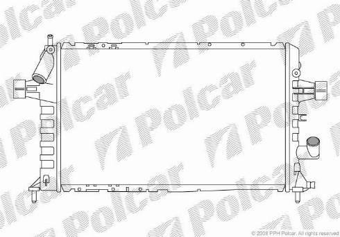 Polcar 550808-5 - Radiators, Motora dzesēšanas sistēma autodraugiem.lv