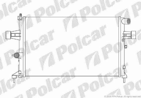 Polcar 550808-6 - Radiators, Motora dzesēšanas sistēma autodraugiem.lv