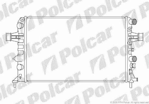Polcar 550808-0 - Radiators, Motora dzesēšanas sistēma autodraugiem.lv