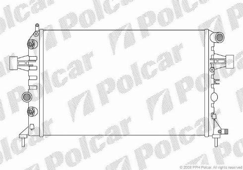 Polcar 5508082X - Radiators, Motora dzesēšanas sistēma autodraugiem.lv