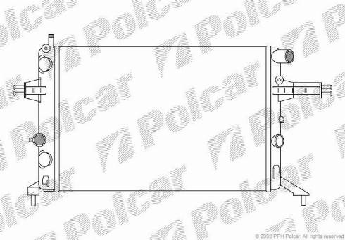 Polcar 550808A8 - Radiators, Motora dzesēšanas sistēma autodraugiem.lv