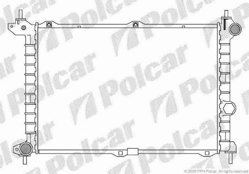 Polcar 550708A8 - Radiators, Motora dzesēšanas sistēma autodraugiem.lv