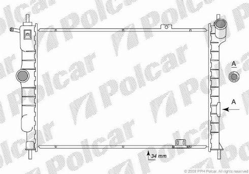 Polcar 550708-3 - Radiators, Motora dzesēšanas sistēma autodraugiem.lv