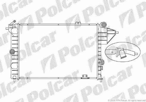 Polcar 551408-3 - Radiators, Motora dzesēšanas sistēma autodraugiem.lv