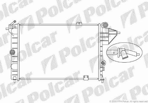 Polcar 551408A3 - Radiators, Motora dzesēšanas sistēma autodraugiem.lv