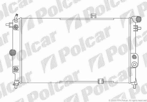 Polcar 551408A7 - Radiators, Motora dzesēšanas sistēma autodraugiem.lv