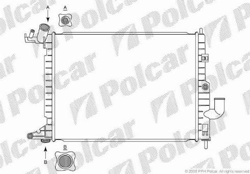 Polcar 5516088X - Radiators, Motora dzesēšanas sistēma autodraugiem.lv