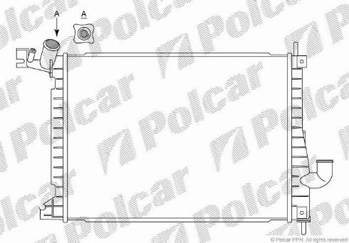 Polcar 551608-7 - Radiators, Motora dzesēšanas sistēma autodraugiem.lv